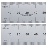 Steel Rule, 300 mm 30 (1.0 mm/.05 mm) Rigid, PEC