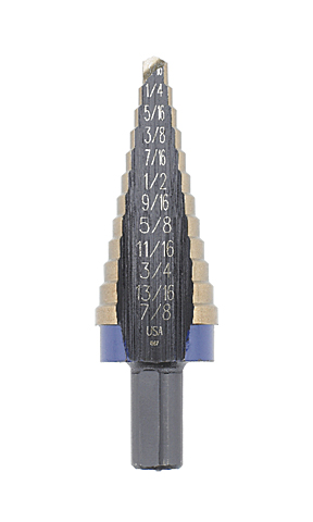 Step Drill Bit, 3/16" - 7/8" Irwin Unibit