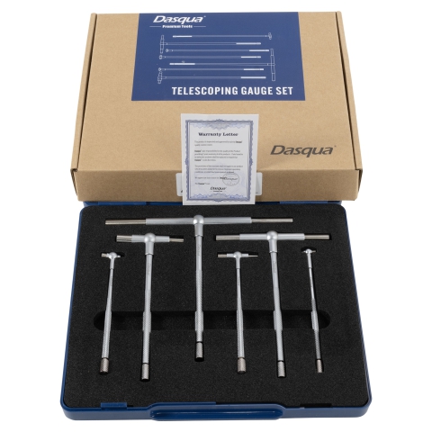 Telescoping Gage Set, 6-Piece 5/16 - 6", Professional Grade