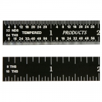 Rule, Steel, 6" 4R Black Flexible, PEC