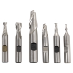 End Mill Set, 6 Piece 2 Flute, Cobalt