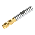 End Mill, 3/8" 4 Flute, M42 Cobalt TiN Coated