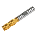 End Mill, 7/16" 4 Flute, M42 Cobalt TiN Coated