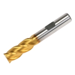 End Mill, 1/2" 4 Flute, M42 Cobalt TiN Coated