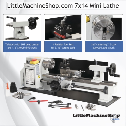 LittleMachineShop.com 7x14 Mini Lathe - Tool Holding
