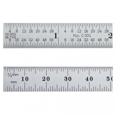 Rule, Steel, 150 mm 31 (in/mm) Flexible, Starrett
