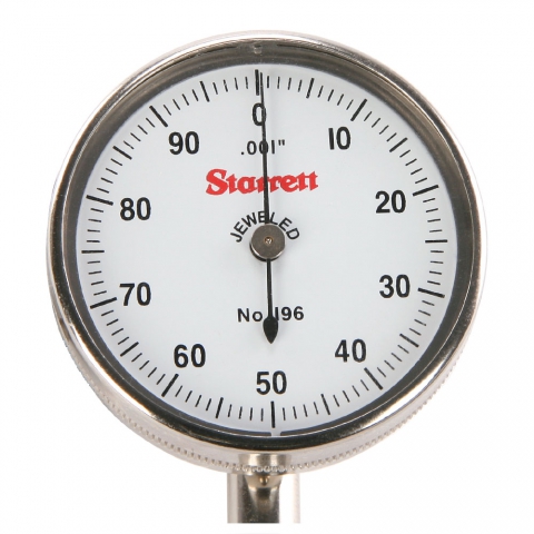 Starrett Universal Back-Plunger Dial Indicator: Indicator Face