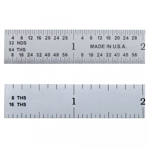 Steel Rule, 12" 4R Flexible, PEC