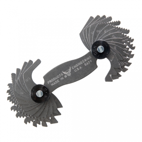 Screw Pitch Gage, Inch/Metric 28 Leaves, PEC Screw Pitch Gage, Inch/Metric 28 Leaves, PEC