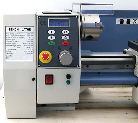 3540 HiTorque Bench Lathe Control Panel