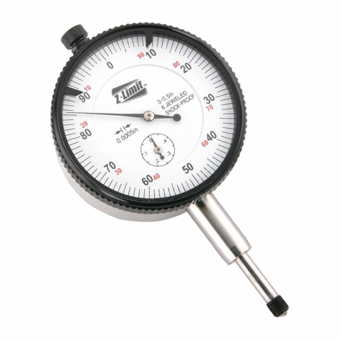 Dial Indicator, 0.5" x 0.0005", Professional Grade, Shock Resistant Dial Indicator, 0.5" x 0.0005", Professional Grade, Shock Resistant