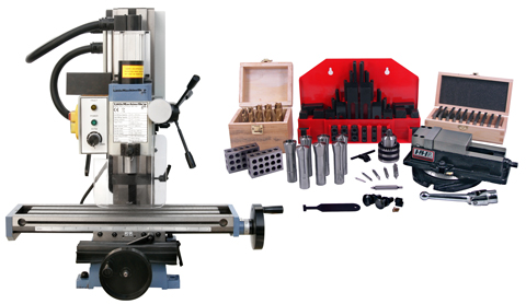 HiTorque Mini Mill, Solid Column with Tooling Package