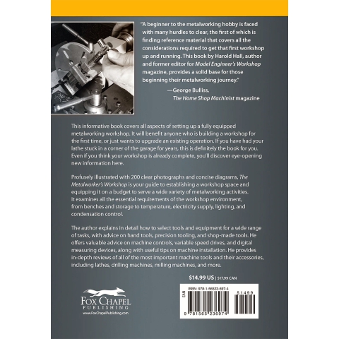 The Metalworker's Workshop for Home Machinists - back cover