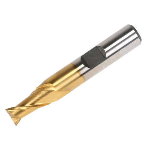 End Mill, 5/16" 2 Flute, M42 Cobalt TiN Coated