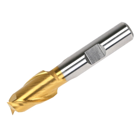 End Mill, 1/2" 2 Flute, M42 Cobalt TiN Coated