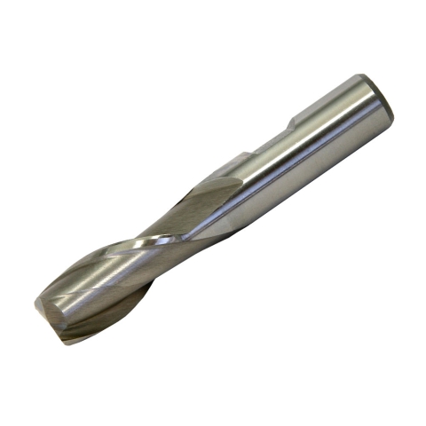 End Mill, 9/16" 2 Flute, HSS, 1/2" Shank