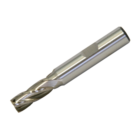 End Mill, 5/16" 4 Flute, HSS, 3/8" Shank