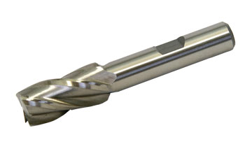 End Mill, 1/2" 4 Flute, HSS, 3/8" shank