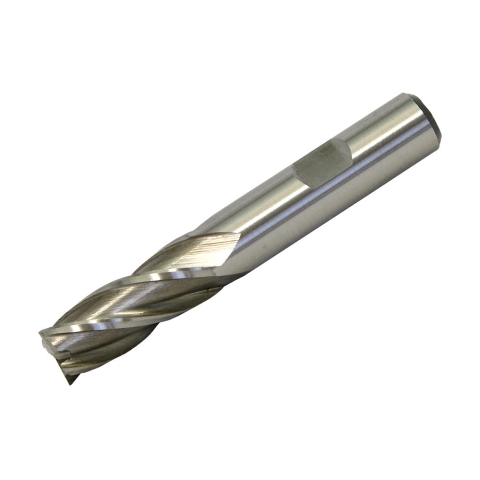 End Mill, 1/2" 4 Flute, HSS, 1/2" Shank