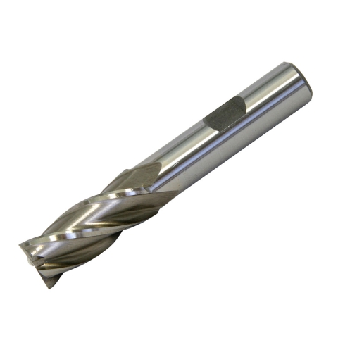 End Mill, 9/16" 4 Flute, HSS, 1/2" Shank