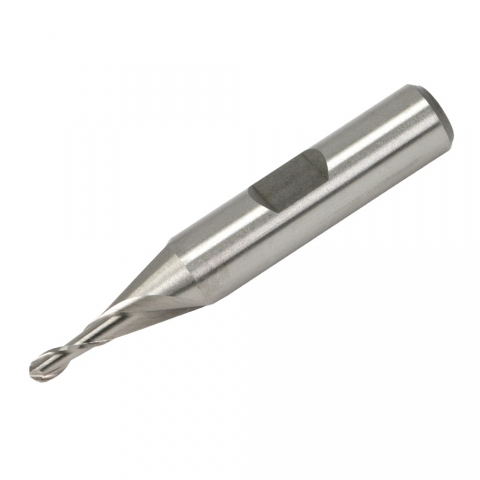 End Mill, 1/8" 2 Flute Ball End, M42 Cobalt End Mill, 1/8" 2 Flute Ball End, M42 Cobalt