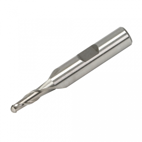 End Mill, 3/16" 2 Flute Ball End, M42 Cobalt End Mill, 3/16" 2 Flute Ball End, M42 Cobalt