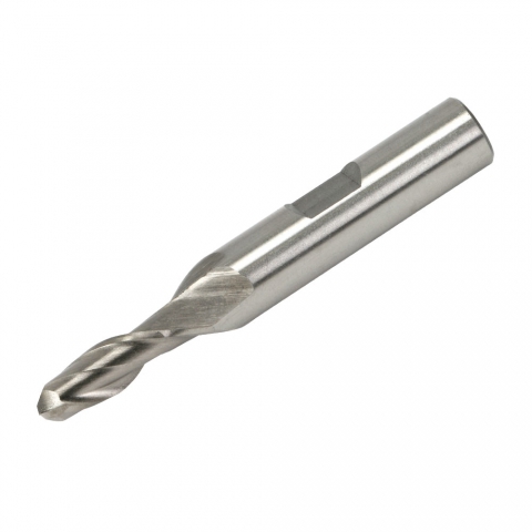 End Mill, 1/4" 2 Flute Ball End, M42 Cobalt End Mill, 1/4" 2 Flute Ball End, M42 Cobalt