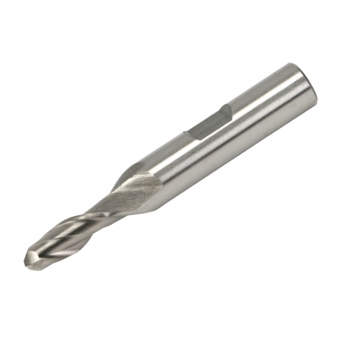 End Mill, 1/4" 2 Flute Ball End, M42 Cobalt