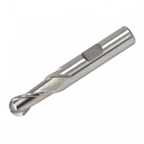 End Mill, 3/8" 2 Flute Ball End, M42 Cobalt