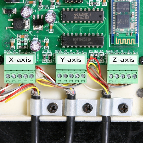 Bluetooth transceiver wires secured