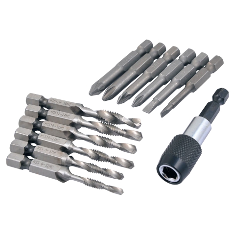 Tap and Drill Kit, 6-32~1/4-20 , 14 Piece