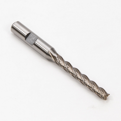 End Mill, 1/4" 4 Flute, HSS, 3-9/16" Long Reach