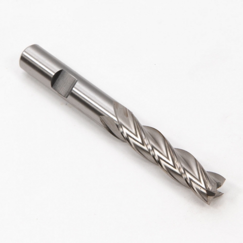 End Mill, 3/8" 4 Flute, HSS, 3-1/4" Long Reach