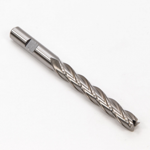 End Mill, 3/8" 4 Flute, HSS, 4-1/4" Long Reach