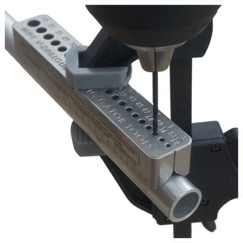 MINI V-DrillGuide® - 21 holes - Drilling Accessory - drilling round stock"