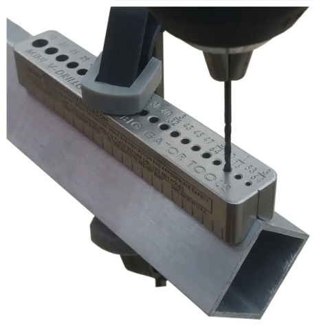 MINI V-DrillGuide® - 21 holes - Drilling Accessory - drilling square stock