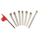 Turning & Boring Tools, 1/4" Indexable, 7 Piece Set